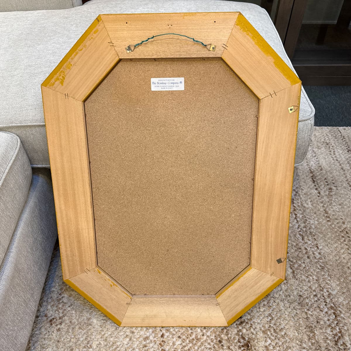 Late 20th Century Bombay Company Florence Italian Beveled Gold Gilt Octagonal Mirror. - Thumbnail 10