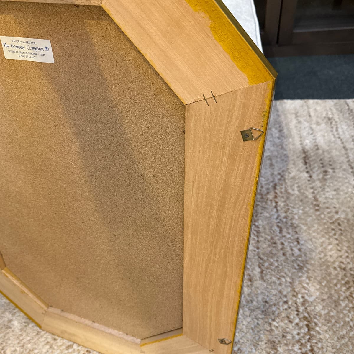 Late 20th Century Bombay Company Florence Italian Beveled Gold Gilt Octagonal Mirror. - Thumbnail 12