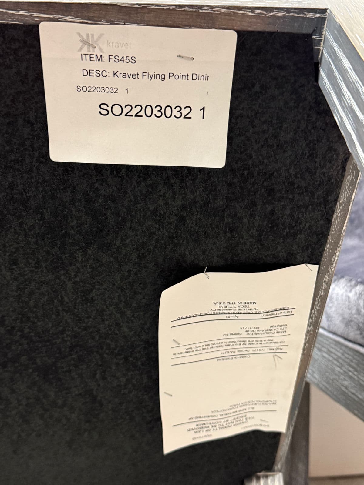 Kravet Flying Point Gray Velvet Head Chairs, Pair - Thumbnail 5