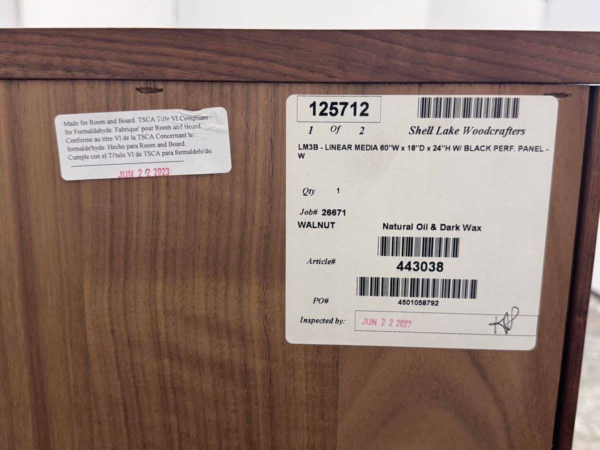 Room & Board Linear Walnut Media Cabinet - Thumbnail 13