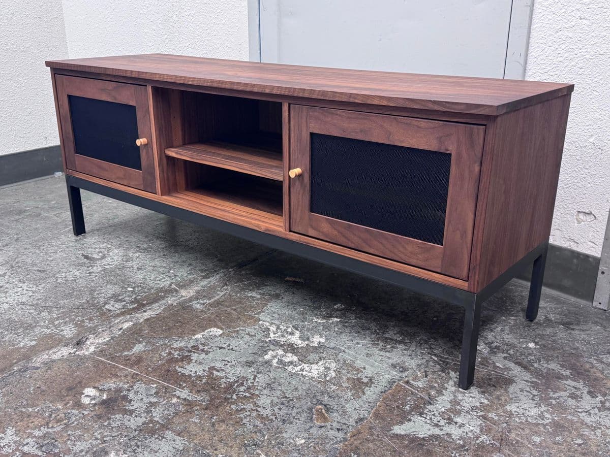Room & Board Linear Walnut Media Cabinet - Thumbnail 4