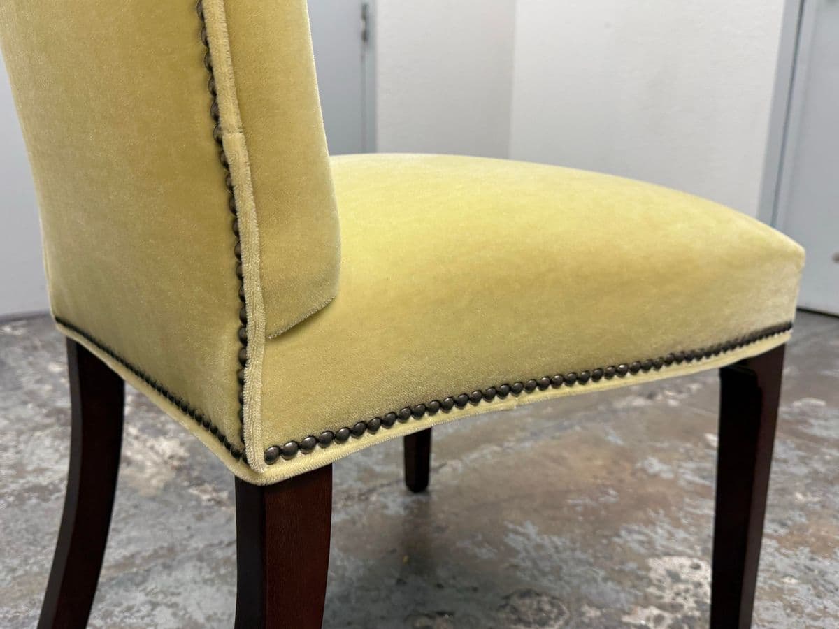 Hickory Chair Company Cabriole Side Dining Chairs in Kravet Limeade Mohair, Set of Six - Thumbnail 10