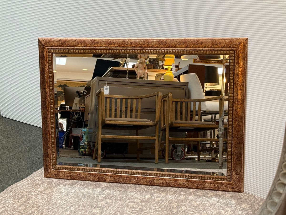 Vintage Style Faux Finish Dentil Frame Wall Mirror - Thumbnail 10