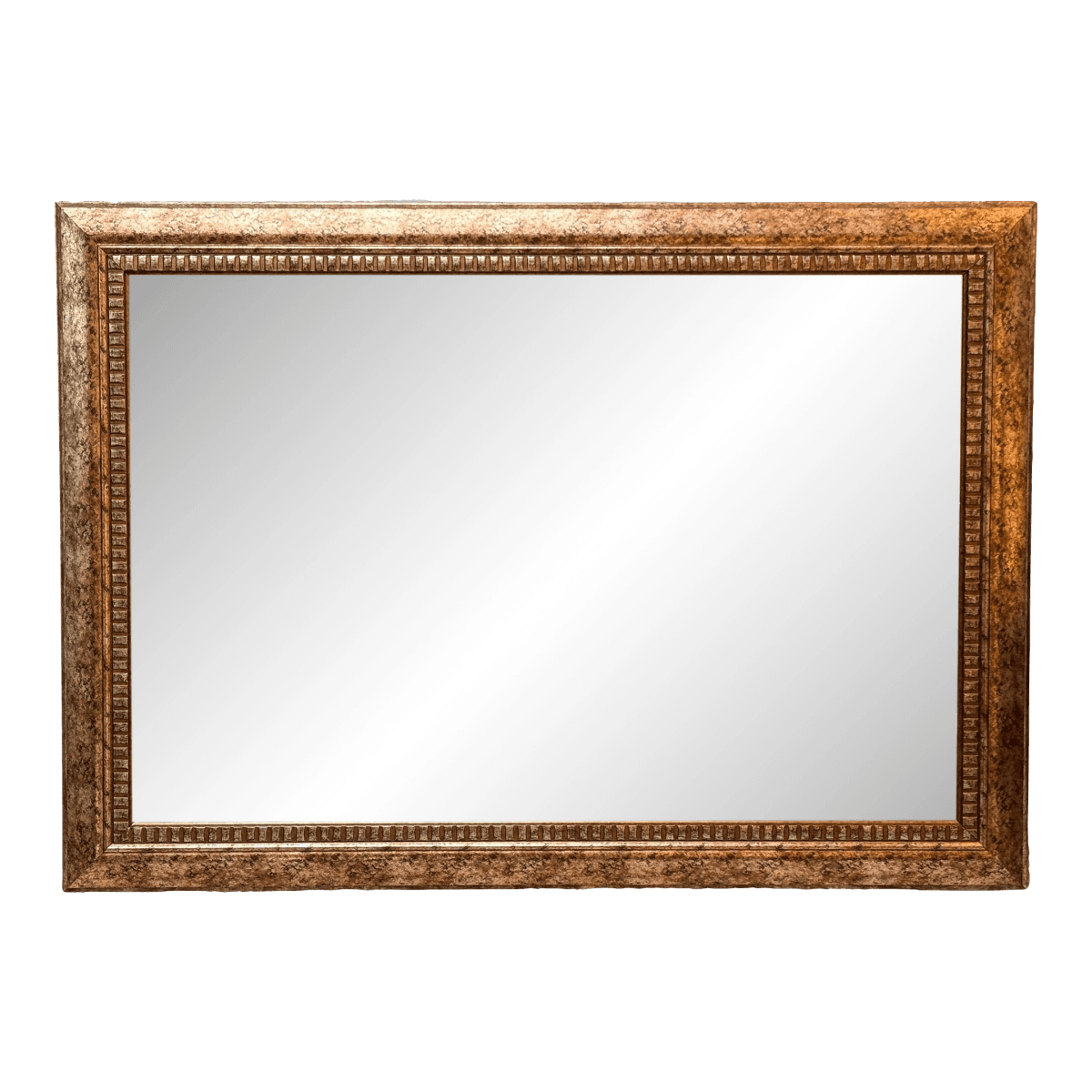 Vintage Style Faux Finish Dentil Frame Wall Mirror - Thumbnail 2