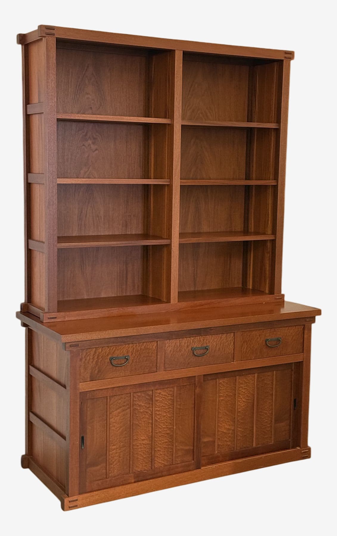 Late 20th Century Berkeley Mills Honduras Mahogany Wood China Cabinet - Image 1