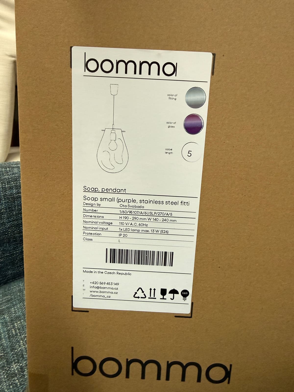 New BohemiaPurple + Stainless Soap Pendant, Small - Thumbnail 8