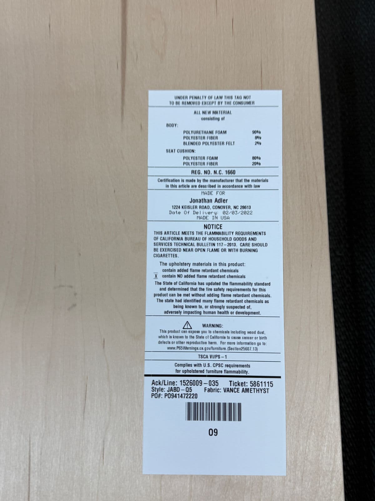 Queen Size Jonathan Adler Connery Venice Amethyst Velvet Bed Frame - Thumbnail 8