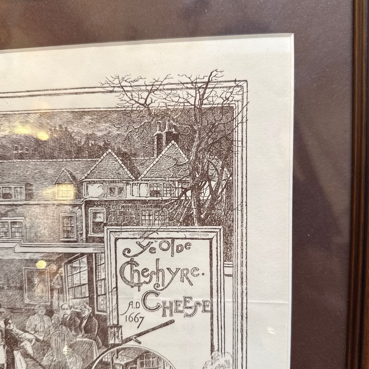 Vintage London Pub Ye Olde Cheshire Cheese Menu, Framed - Thumbnail 8