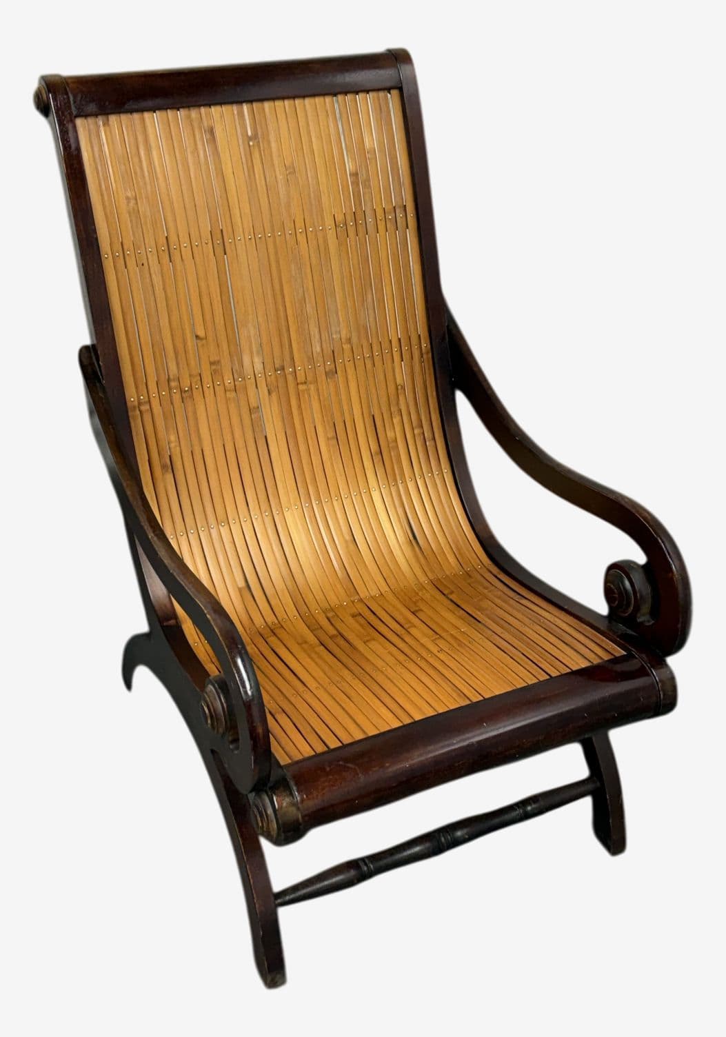Colombian Bamboo + Mahogany Lounge Chair - Image 1