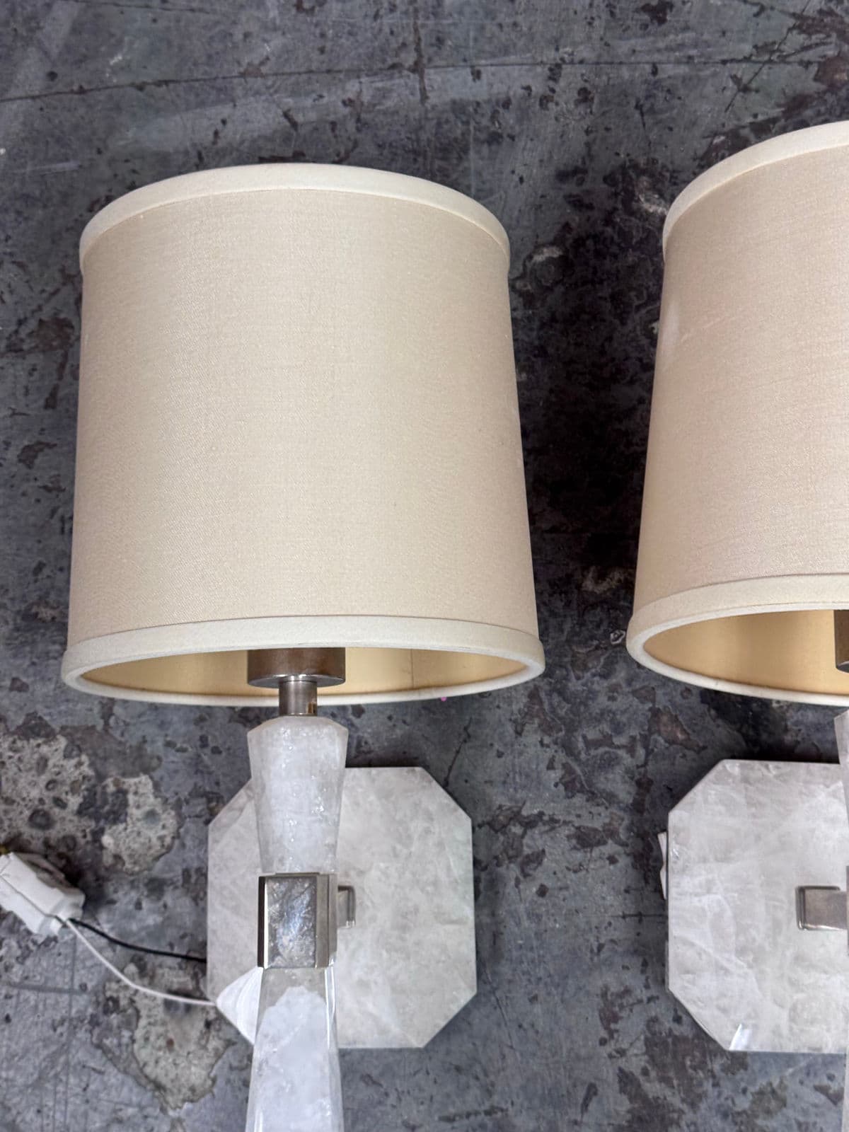 Barbara Barry for Kallista Counterpoint Rock Crystal Wall Sconces, Pair - Thumbnail 8