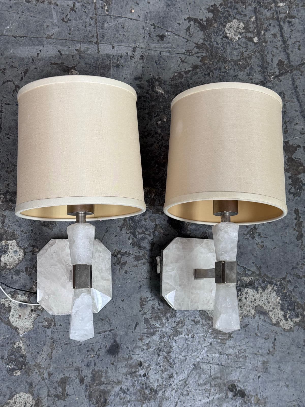 Barbara Barry for Kallista Counterpoint Rock Crystal Wall Sconces, Pair - Thumbnail 12