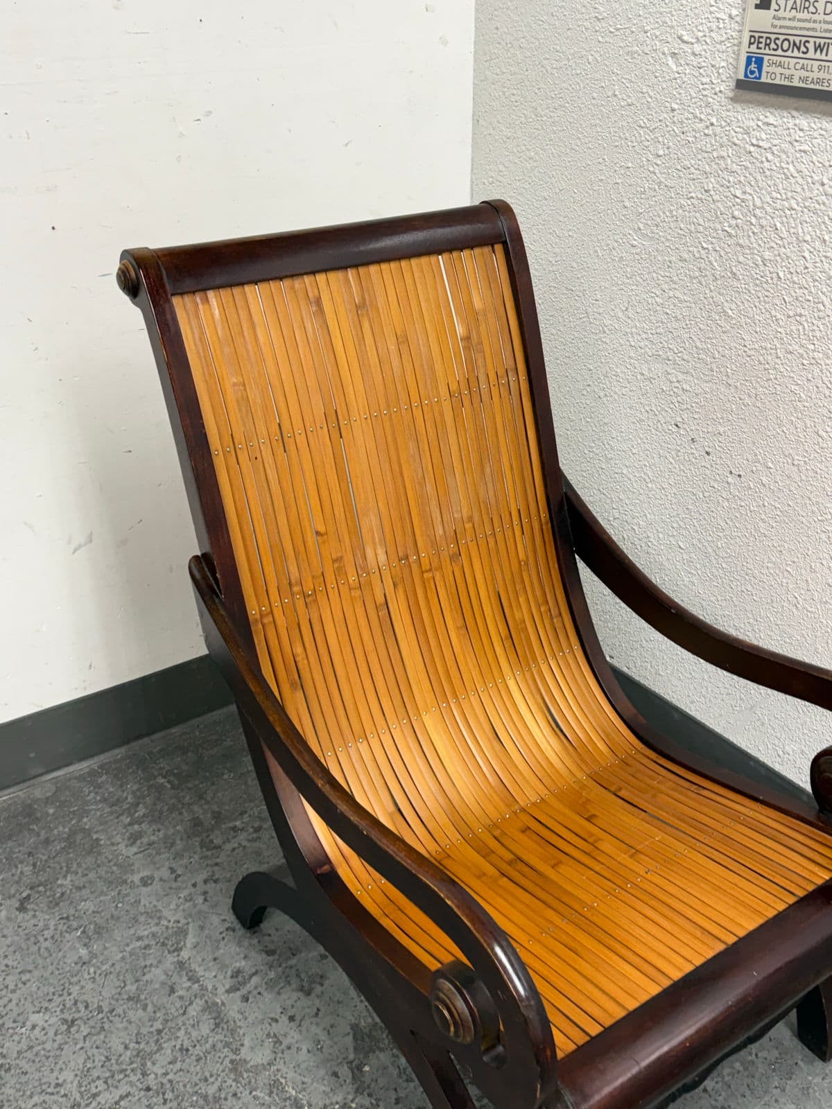 Colombian Bamboo + Mahogany Lounge Chair - Thumbnail 3