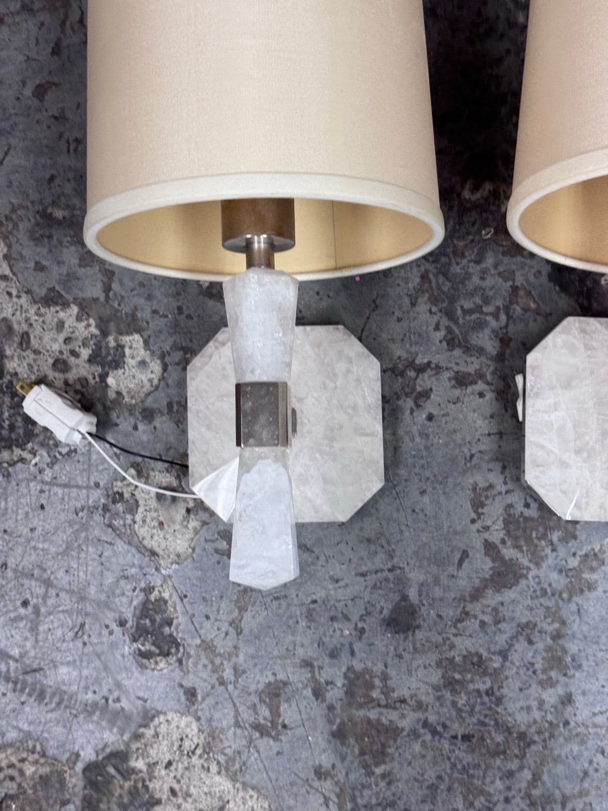 Barbara Barry for Kallista Counterpoint Rock Crystal Wall Sconces, Pair - Thumbnail 6