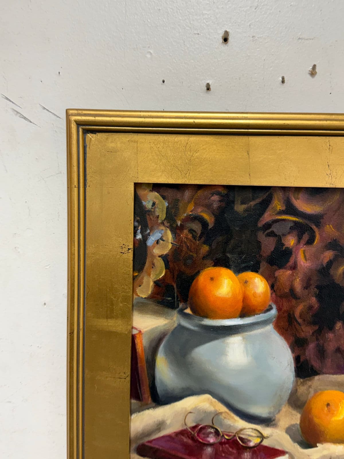 Ann Arnold Custom Framed Oil on Canvas of Still Life - Thumbnail 6