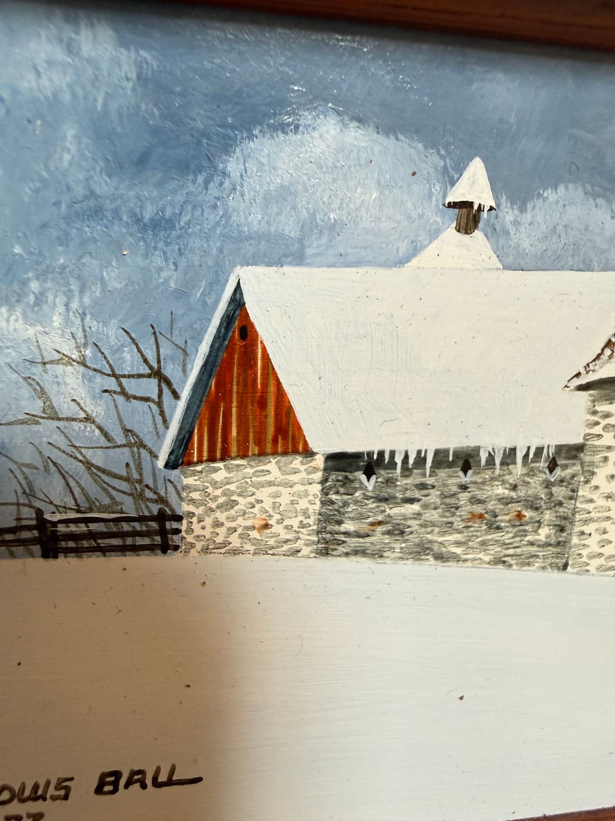 Circa 1977 Steven L. Ball Original Oil Painting, Signed - Thumbnail 5