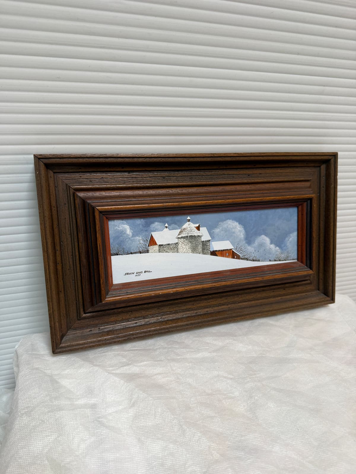 Circa 1977 Steven L. Ball Original Oil Painting, Signed - Thumbnail 3