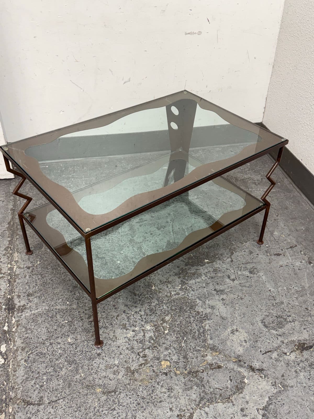 Circa 1997 Gregory Hawthorne Steel Coffee Table, Signed - Thumbnail 5
