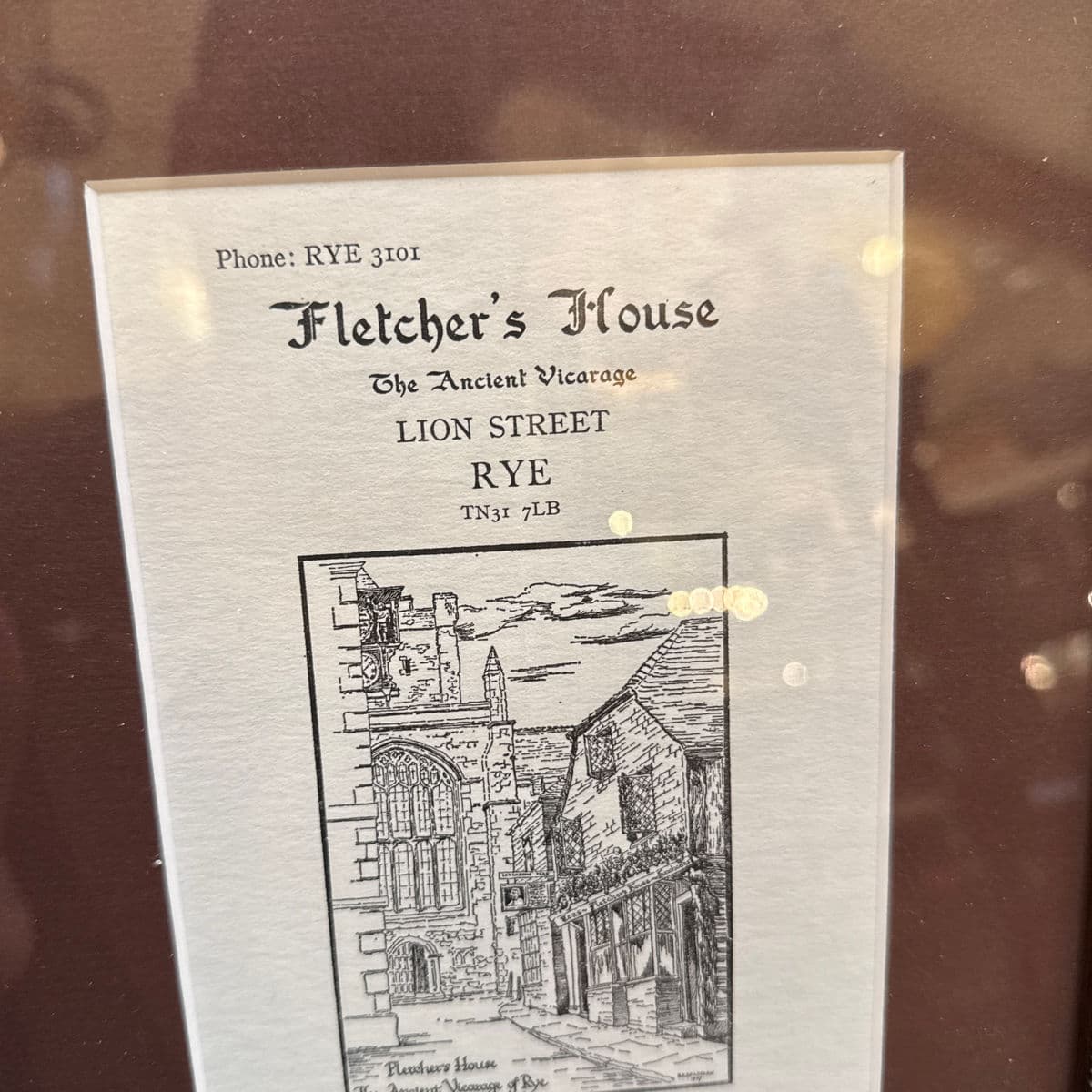Vintage Fletcher's House Promotional Flyer, Mounted and Framed - Thumbnail 4