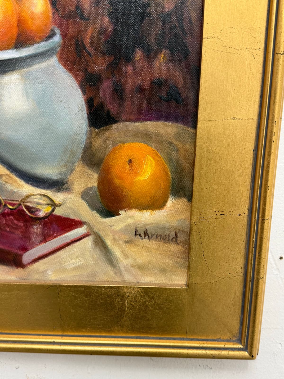 Ann Arnold Custom Framed Oil on Canvas of Still Life - Thumbnail 13