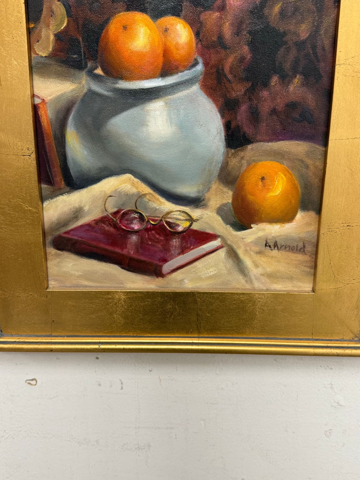 Ann Arnold Custom Framed Oil on Canvas of Still Life - Thumbnail 10