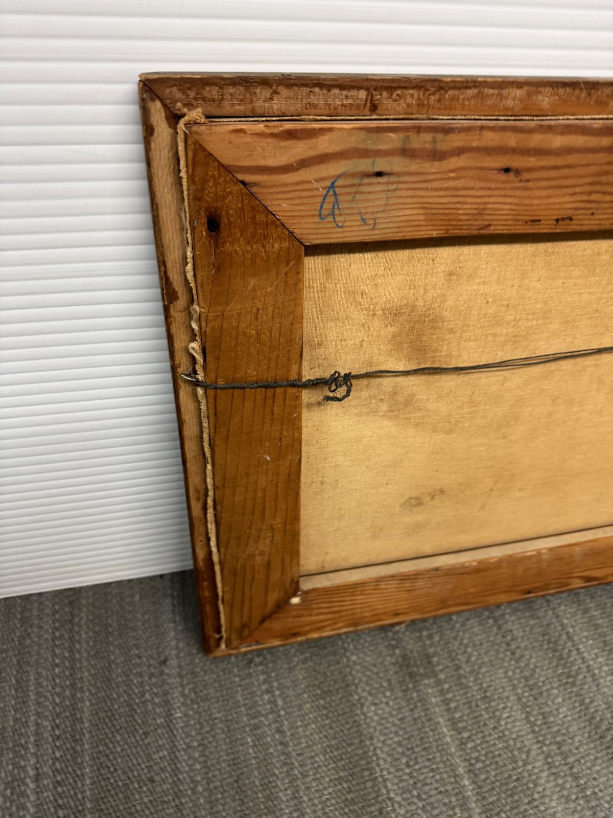 Circa 1958 H. Hansen "Picnic in Meadow" Original Painting, Framed - Thumbnail 8