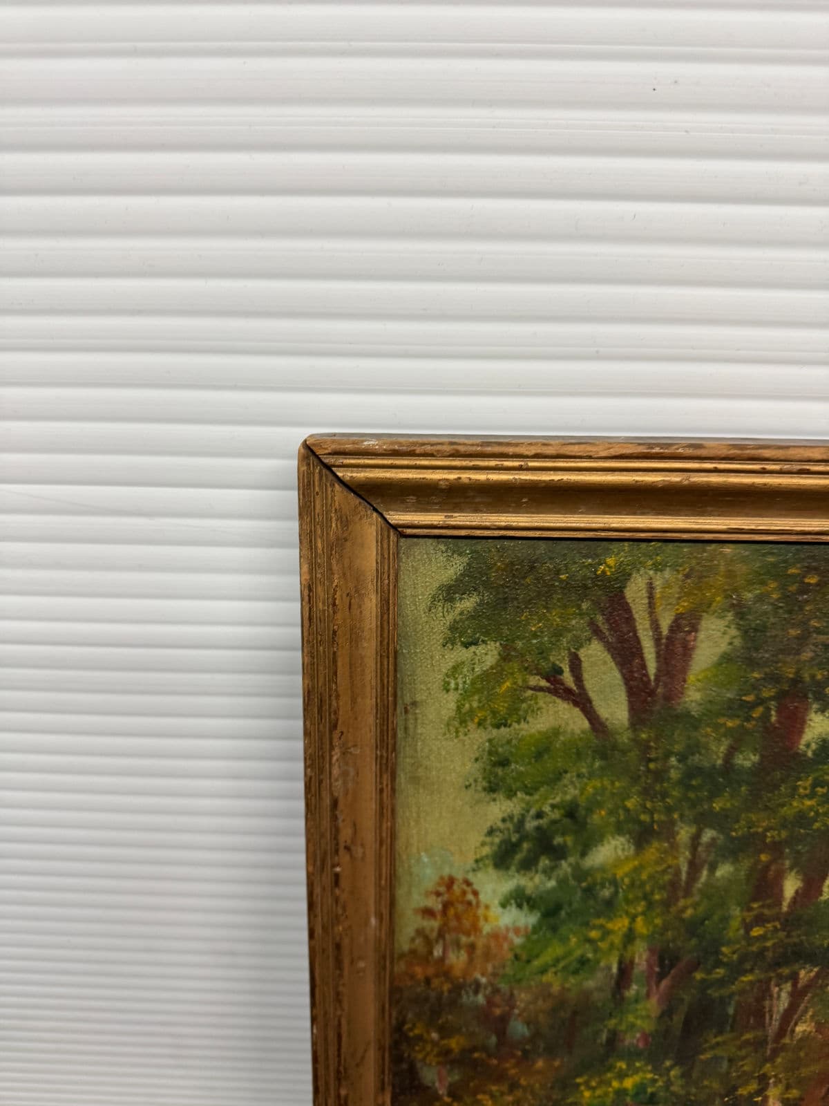 Circa 1958 H. Hansen "Picnic in Meadow" Original Painting, Framed - Thumbnail 13