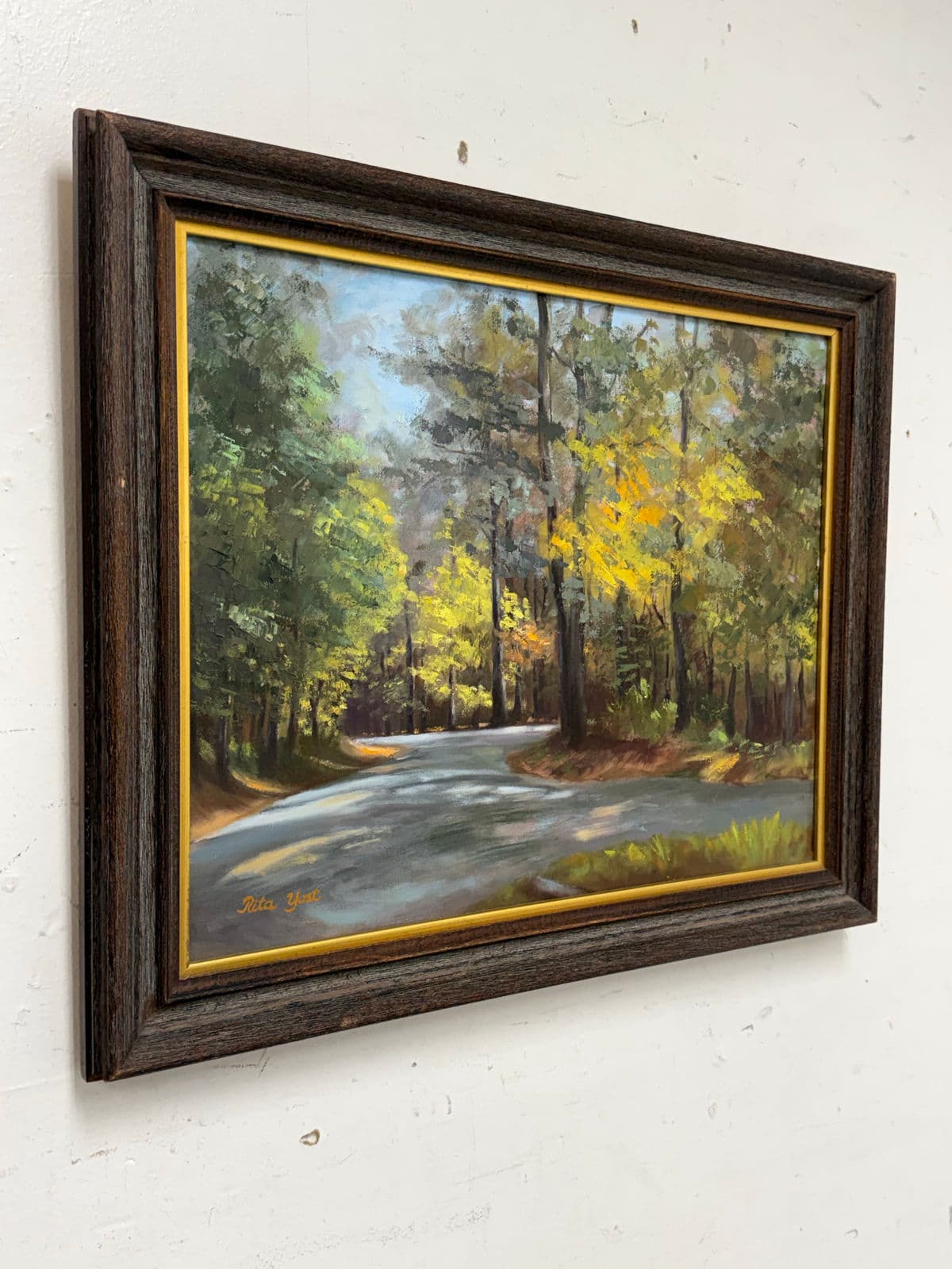 Mid 20th Century Rita Yost Original Landscape Painting, Signed - Thumbnail 4