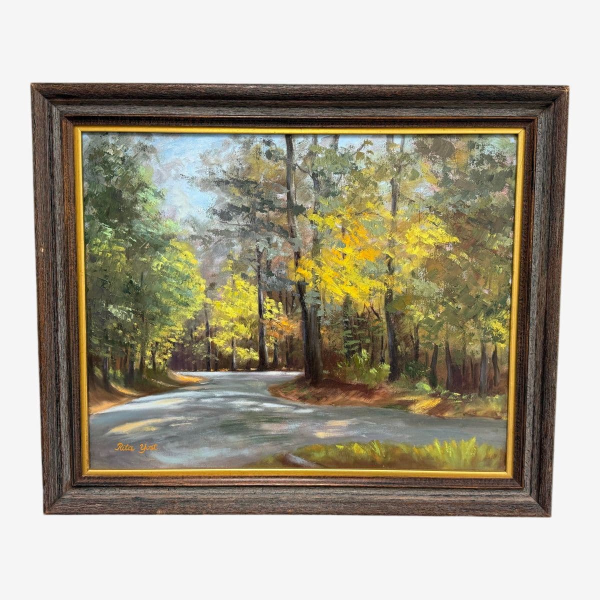 Mid 20th Century Rita Yost Original Landscape Painting, Signed - Image 1