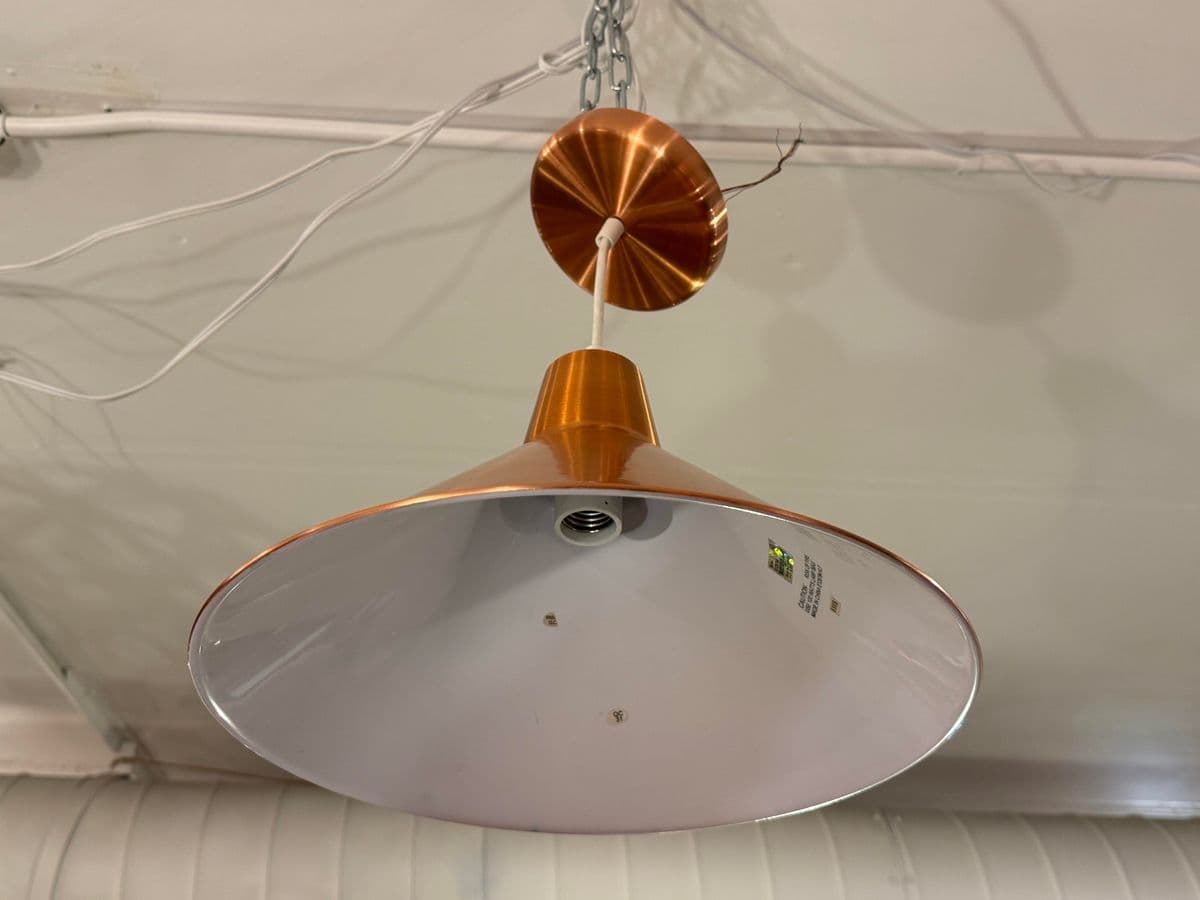 Copper Pendant With Copper Canopy - Thumbnail 5