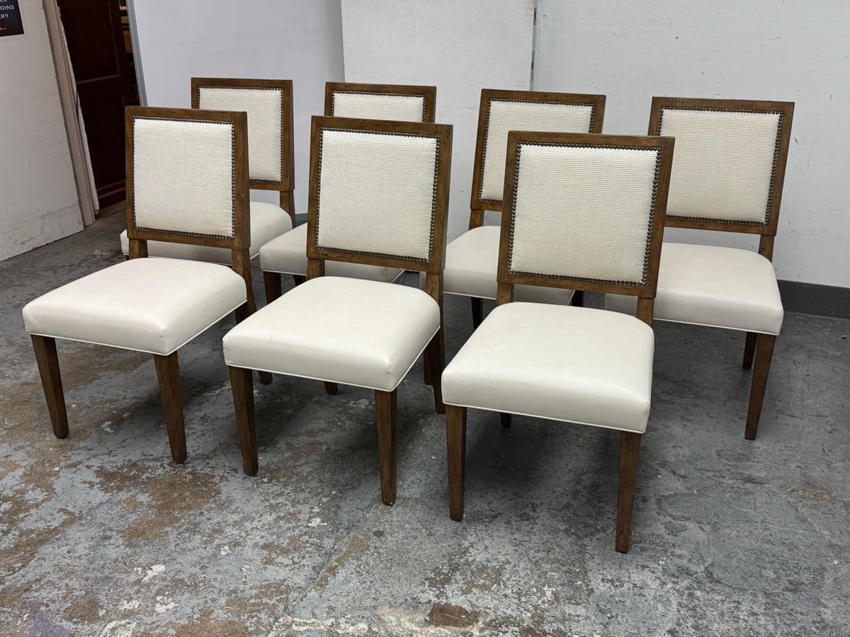 DC Custom by Jose Chavez Leather Dining Chairs, Set of Seven - Thumbnail 7