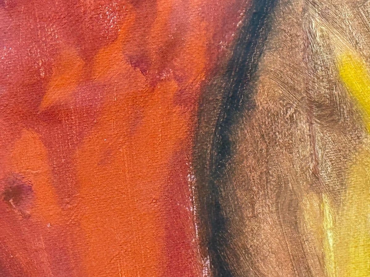 Expressionist Abstract Male + Female Entwined Painting, Framed - Thumbnail 11