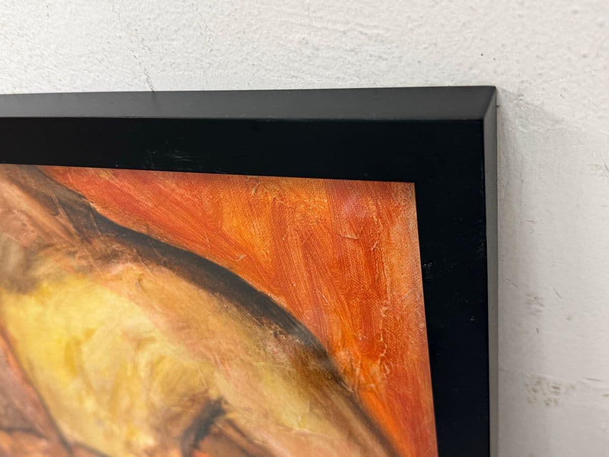 Expressionist Abstract Male + Female Entwined Painting, Framed - Thumbnail 5