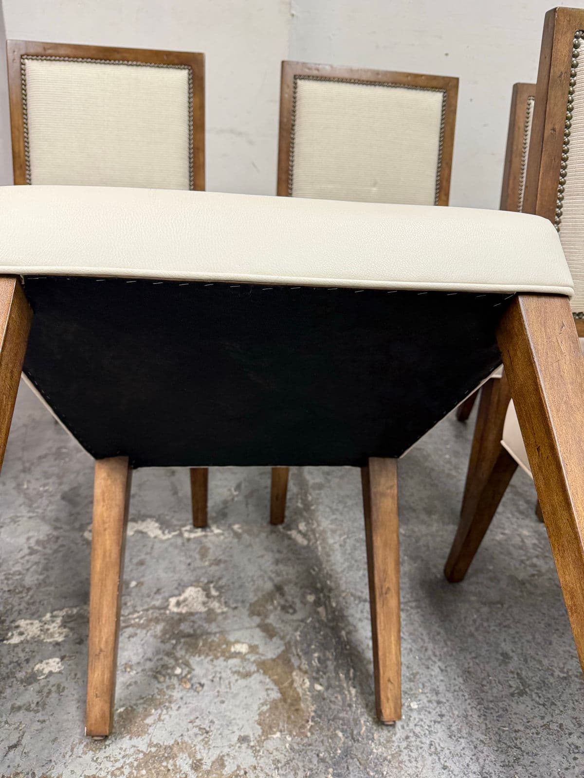 DC Custom by Jose Chavez Leather Dining Chairs, Set of Seven - Thumbnail 8