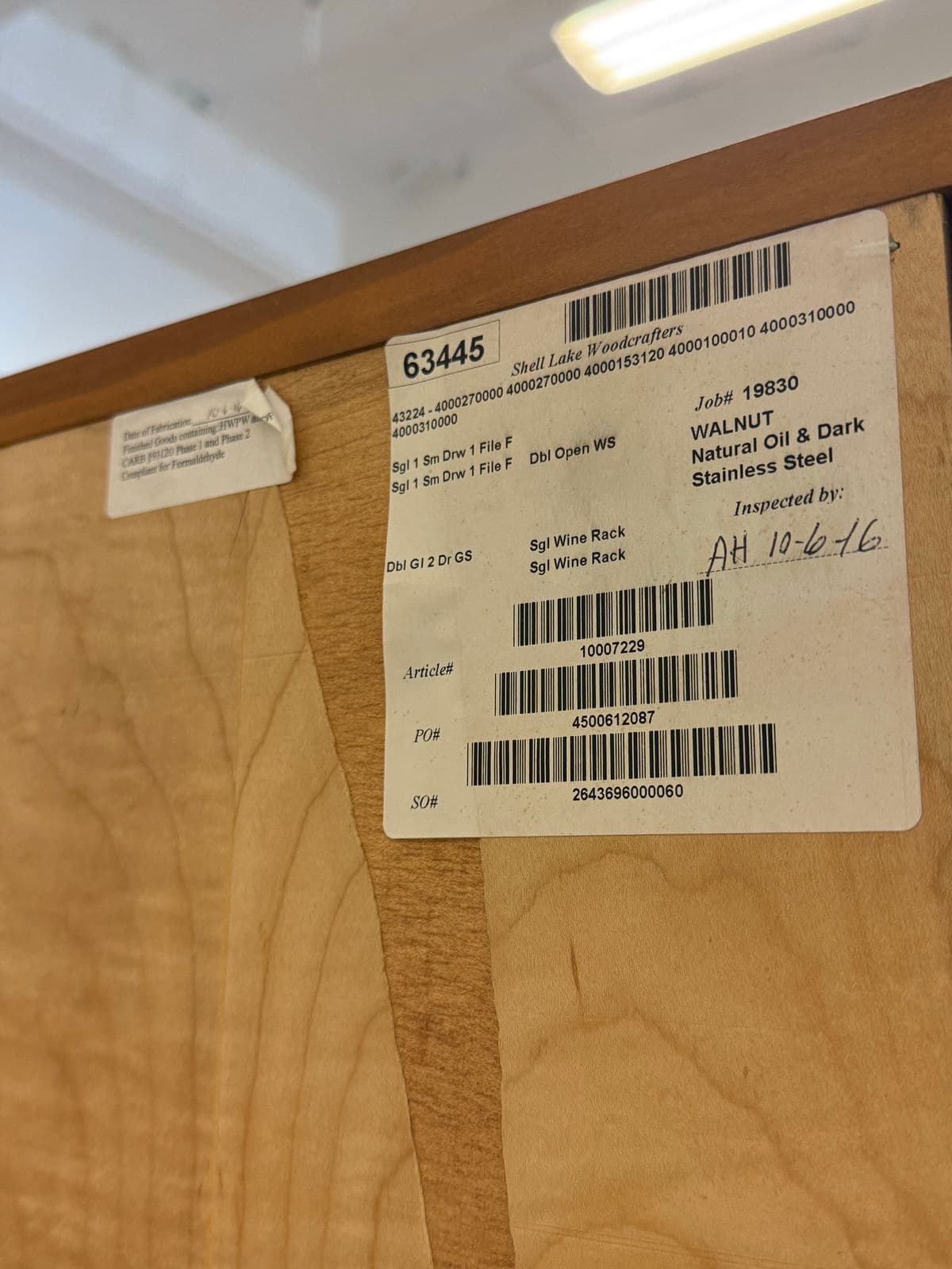 Shell Lake Woodcrafters for Room & Board Linear Walnut Wood Kitchen Hutch - Thumbnail 8