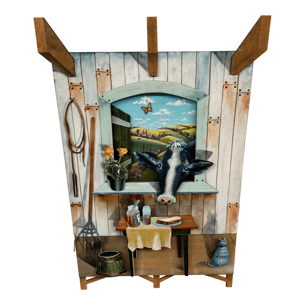 Circa 1988 Stephen Schubert Limited Edition Three Dimensional Giclee Painting - Thumbnail 2