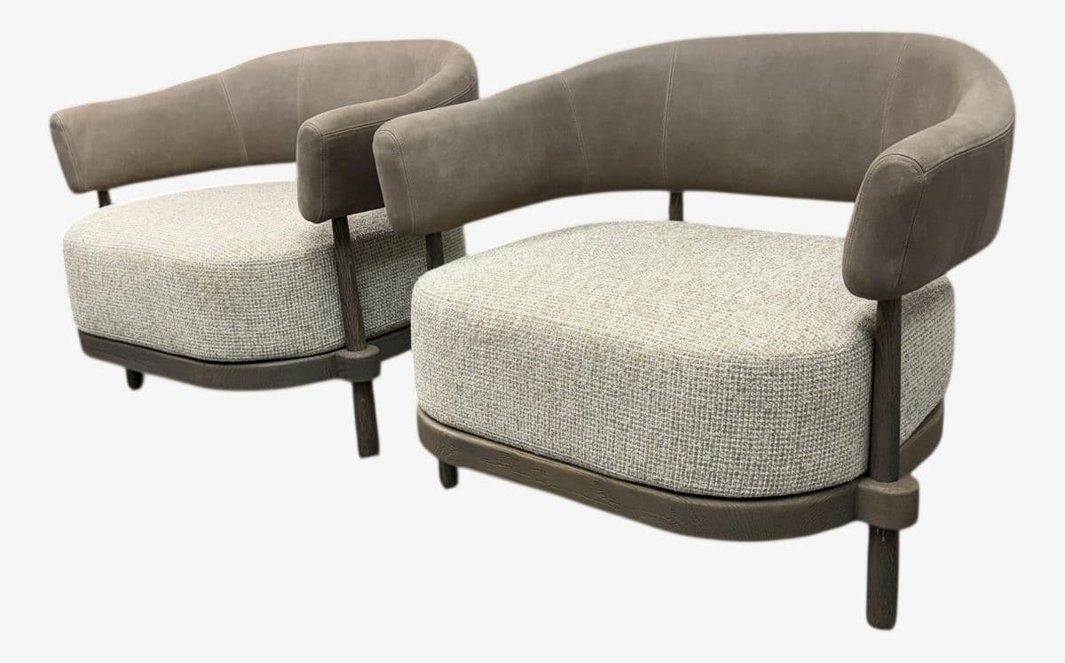 Christophe Delcourt Gum Lounge Chairs, Pair - Image 1