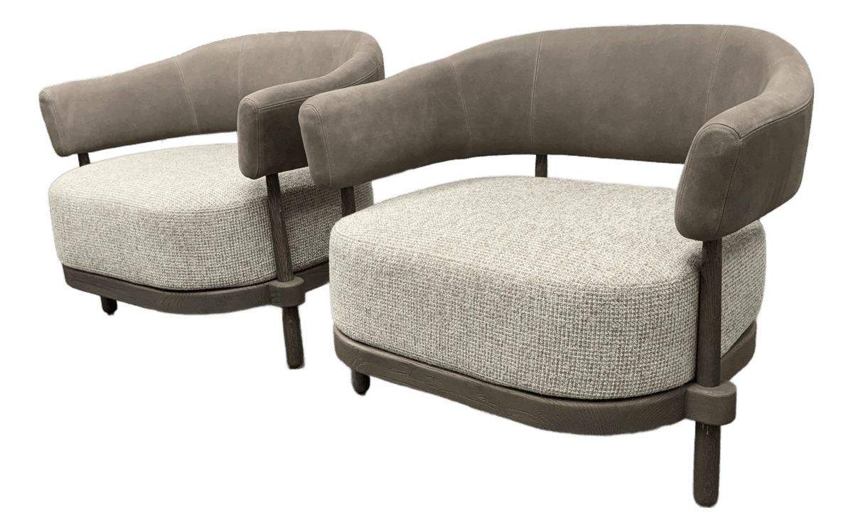 Christophe Delcourt Gum Lounge Chairs, Pair - Thumbnail 2