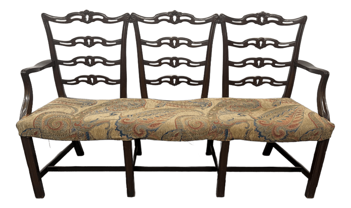 19th Century Chippendale Triple-Back Settee - Thumbnail 2
