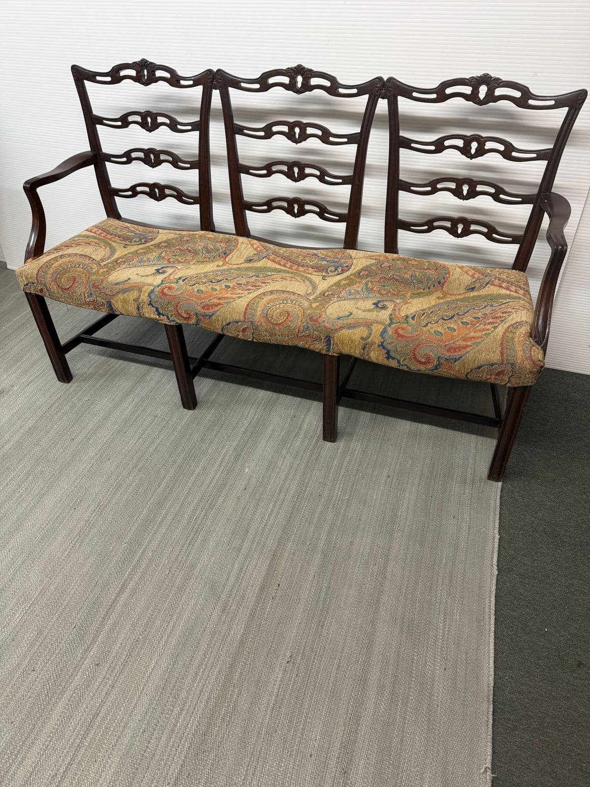 19th Century Chippendale Triple-Back Settee - Thumbnail 5