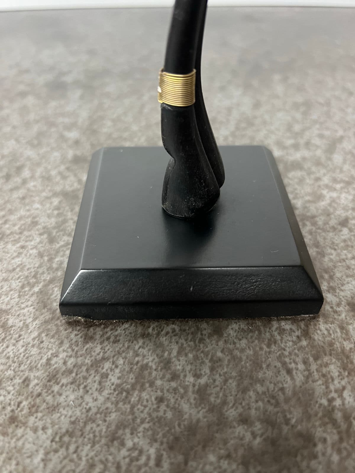 Handcrafted African Carved Figurine + Fabric Headpiece + Wood Carved + Metal Accents - Thumbnail 6