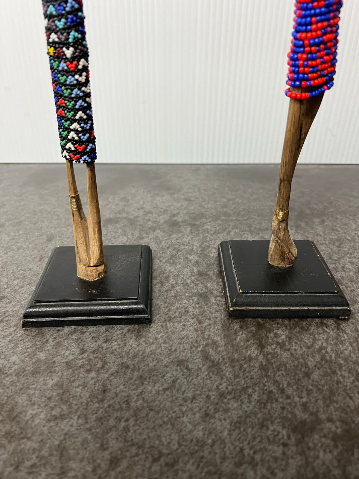 Handcrafted African Female Ndebele Beaded Figures, Pair - Thumbnail 8
