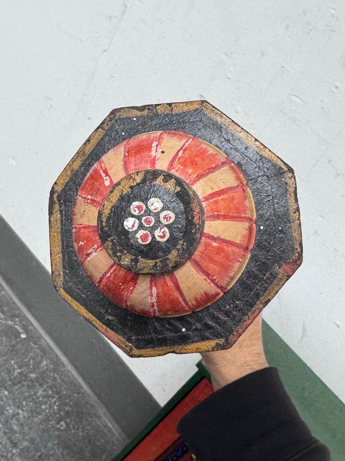 Antique Rajasthani Wood Carved + Hand Painted Charpai/Bed Post - Thumbnail 13