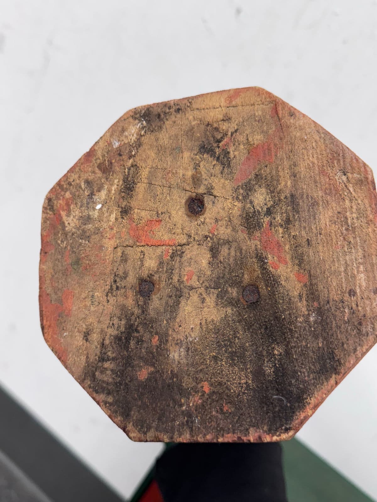 Antique Rajasthani Wood Carved + Hand Painted Charpai/Bed Post - Thumbnail 10