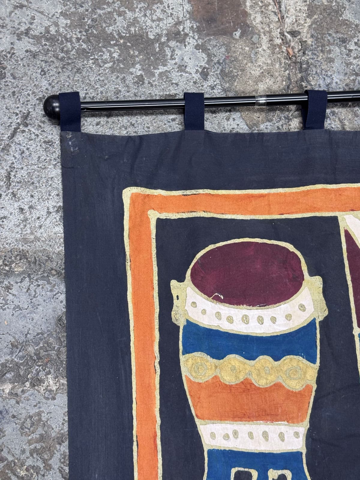 Hand Painted African Batik Wall Hanging - Thumbnail 6