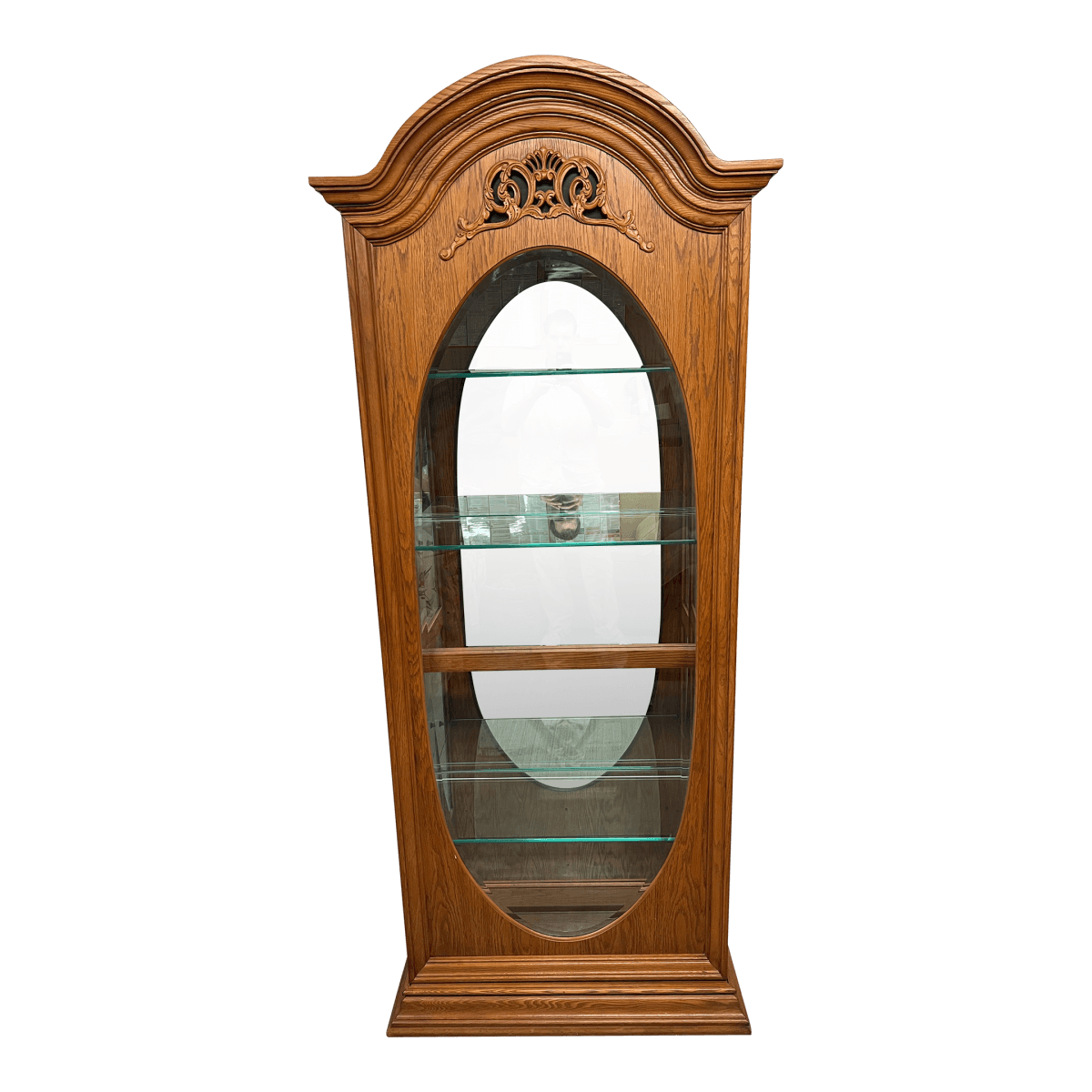 Pulaski Traditional Oak Wood Curio Cabinet - Thumbnail 2