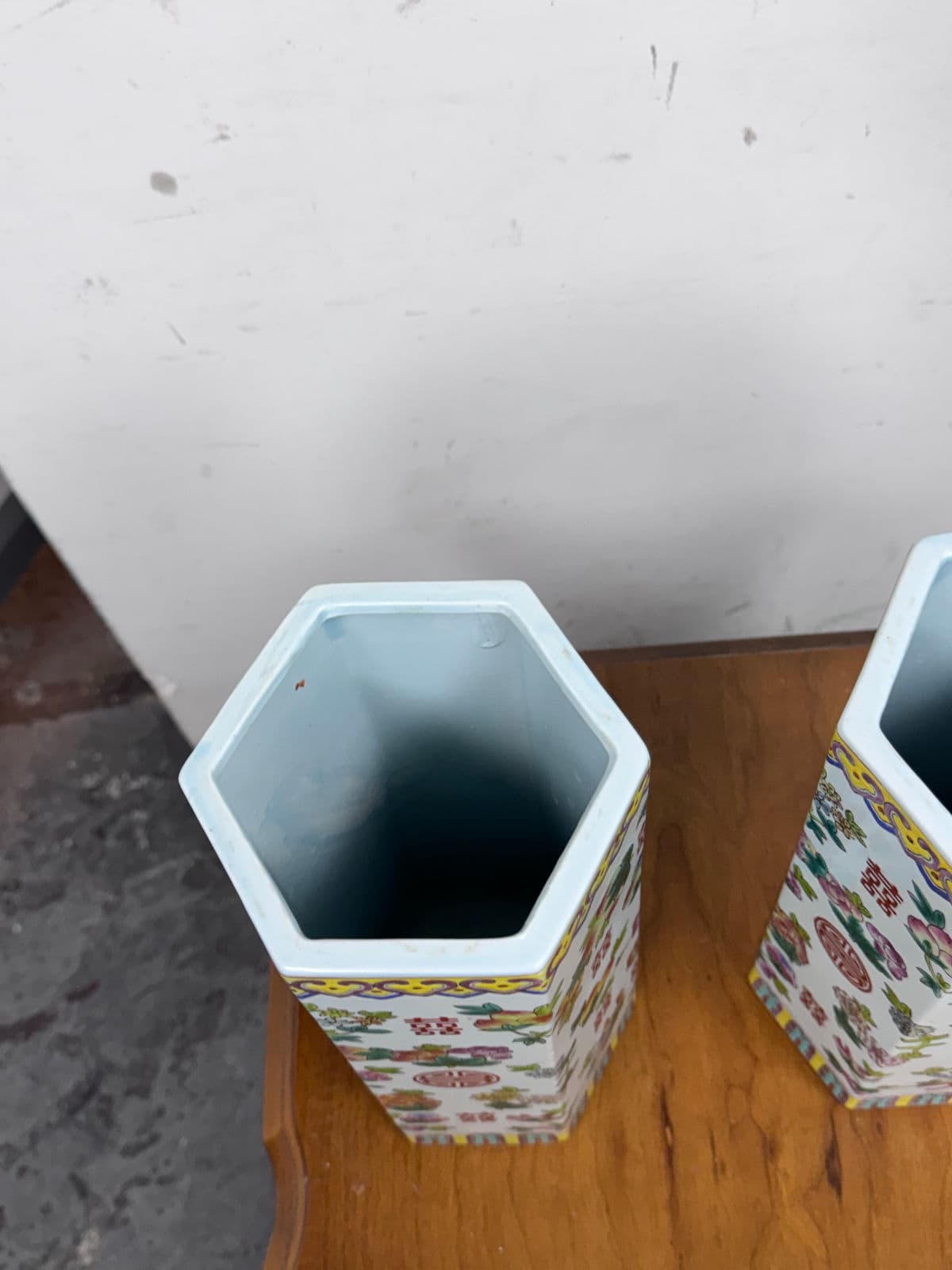 Chinese Famille Rose Double Happiness Vessels, Pair - Thumbnail 12