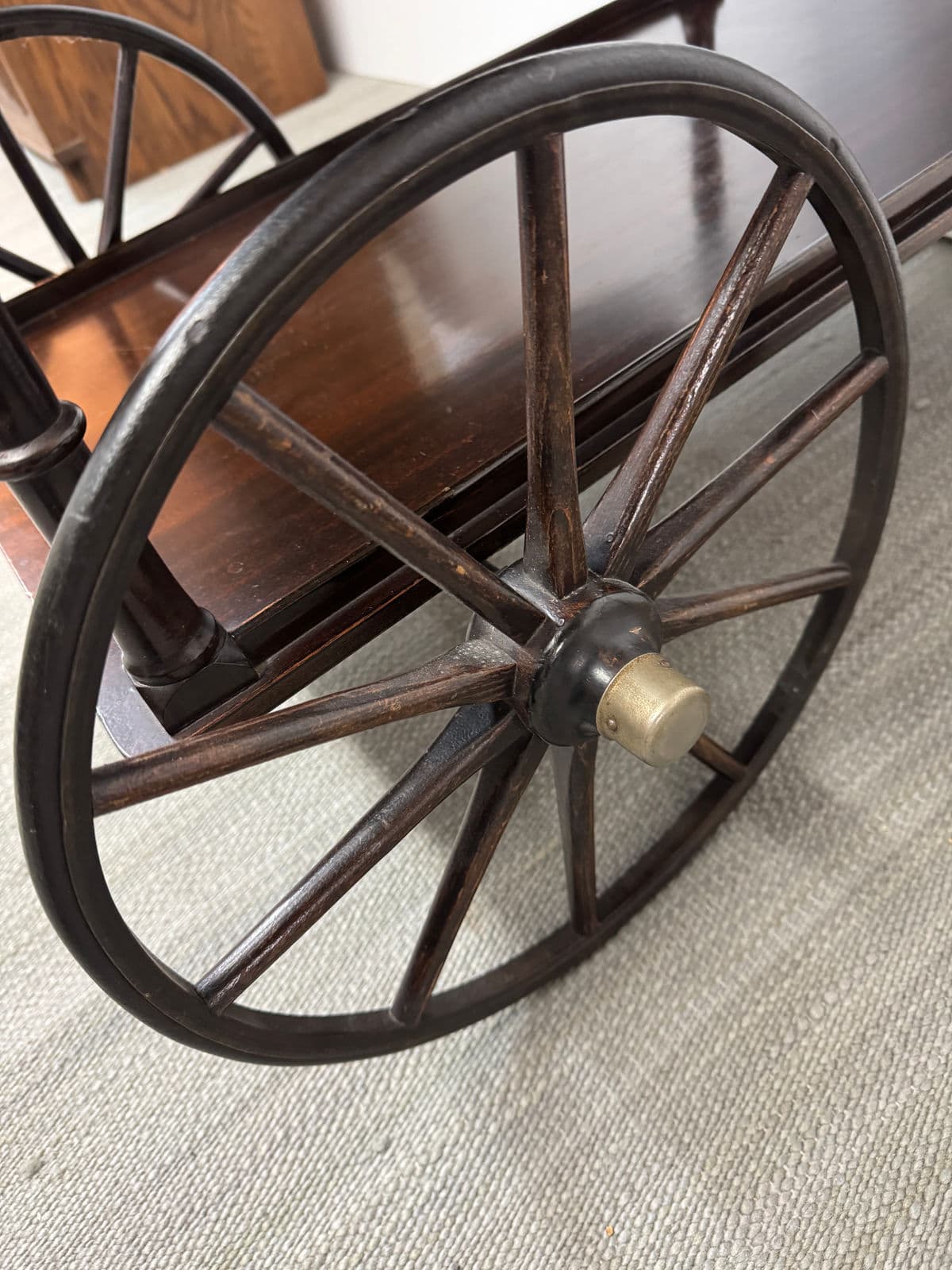 Vintage Drop Leaf + Handle Tea Cart - Thumbnail 6