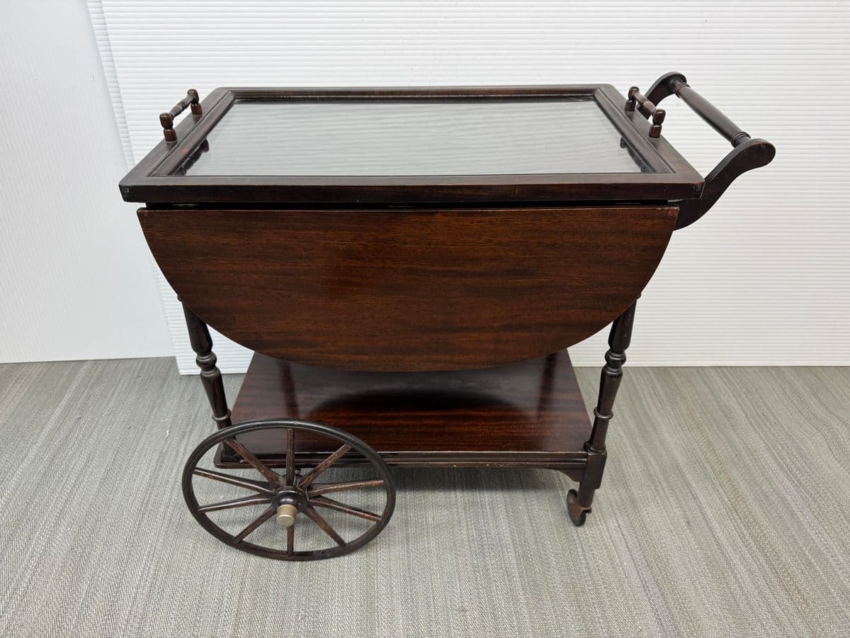 Vintage Drop Leaf + Handle Tea Cart - Thumbnail 5