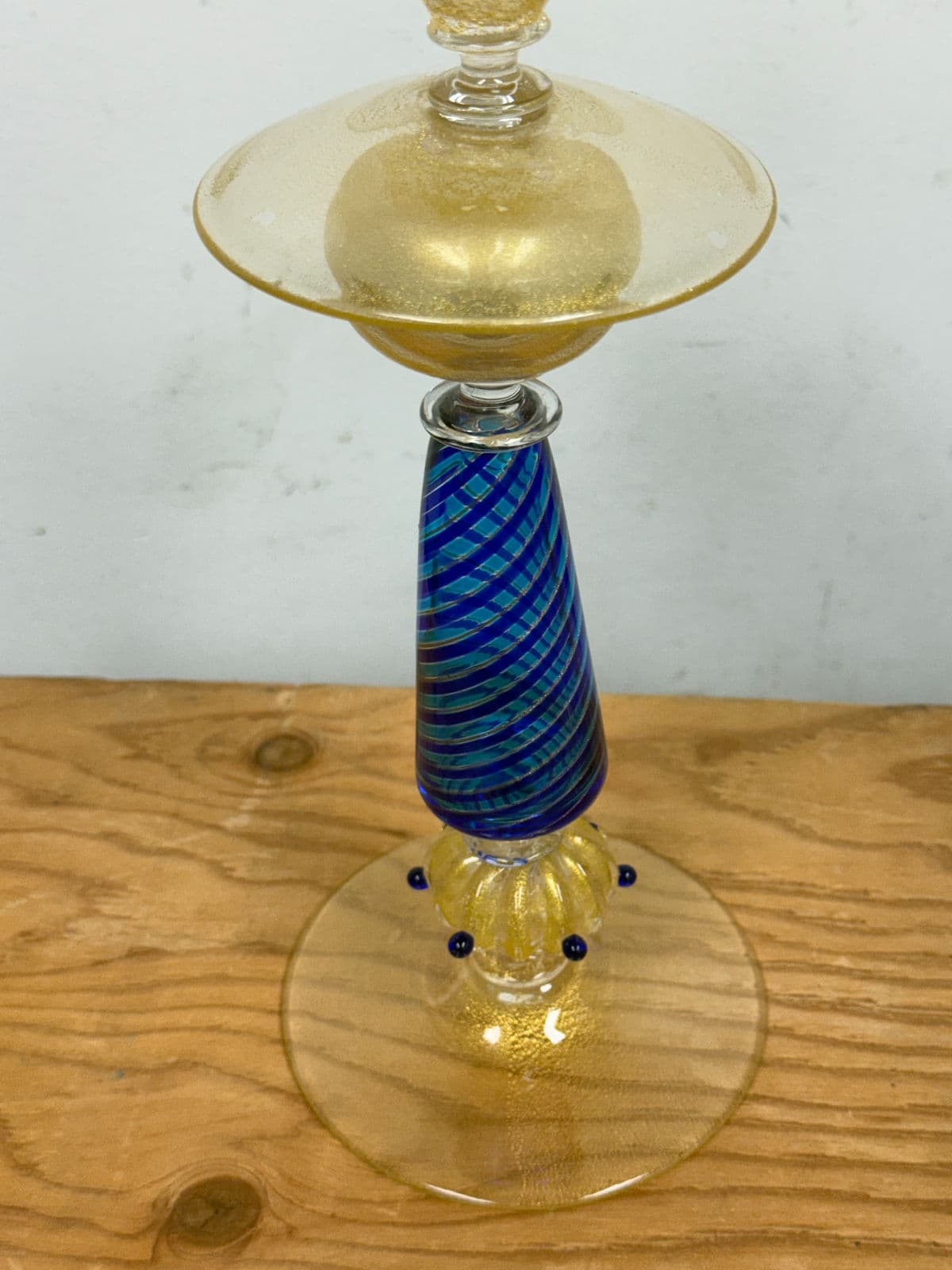 La Fenice Murano Glass Filigrana Candle Holders, Pair - Thumbnail 11