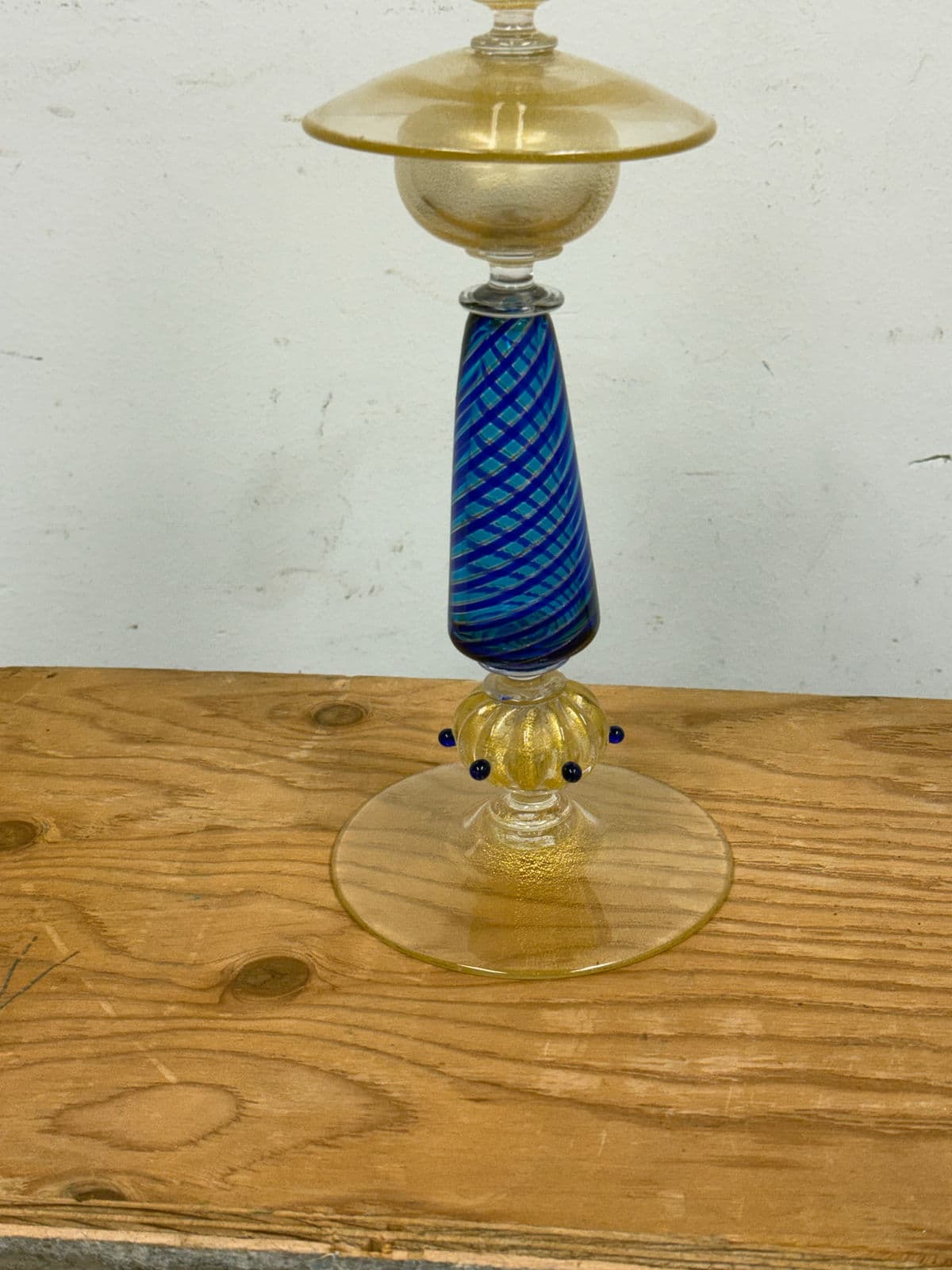 La Fenice Murano Glass Filigrana Candle Holders, Pair - Thumbnail 7